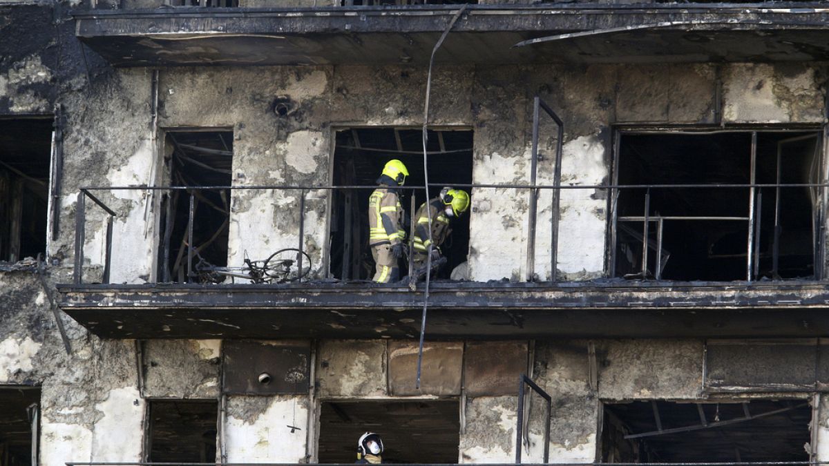 At least 10 people dead in Valencia high-rise building fire 
