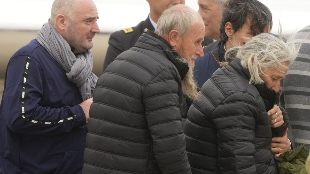 Italian family back in Rome following two years of captivity in Mali
