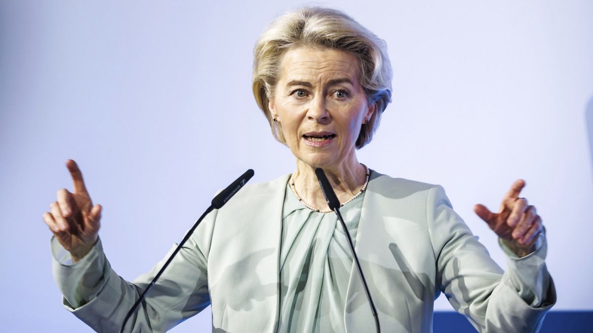Putin 'really pushed' the green transition but pace is 'still too slow,' says von der Leyen 