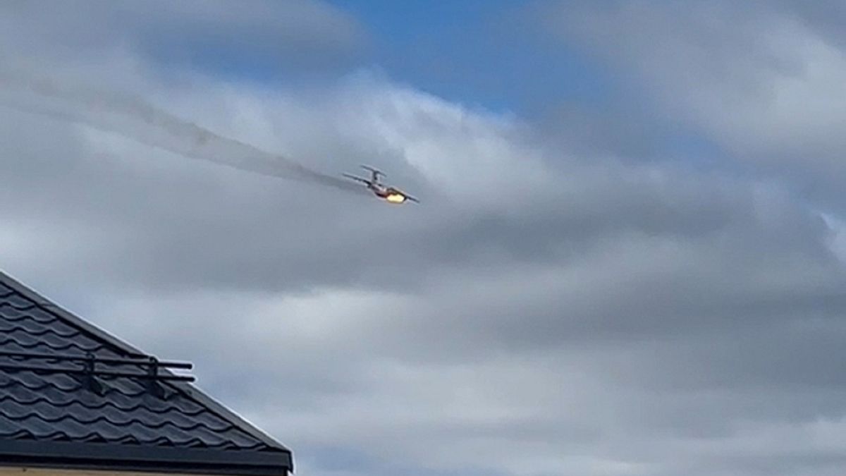Russian military plane crashes with 15 people on board