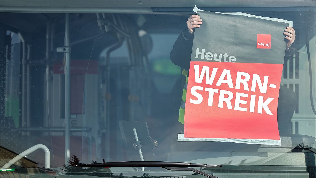 Local public transport workers begin 'warning strikes' across Germany, disrupting commuters 
