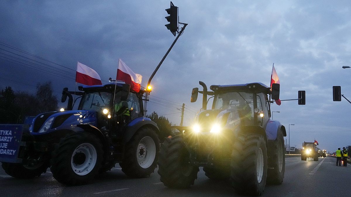 Polish farmers protest against Ukrainian imports and EU Green Deal 