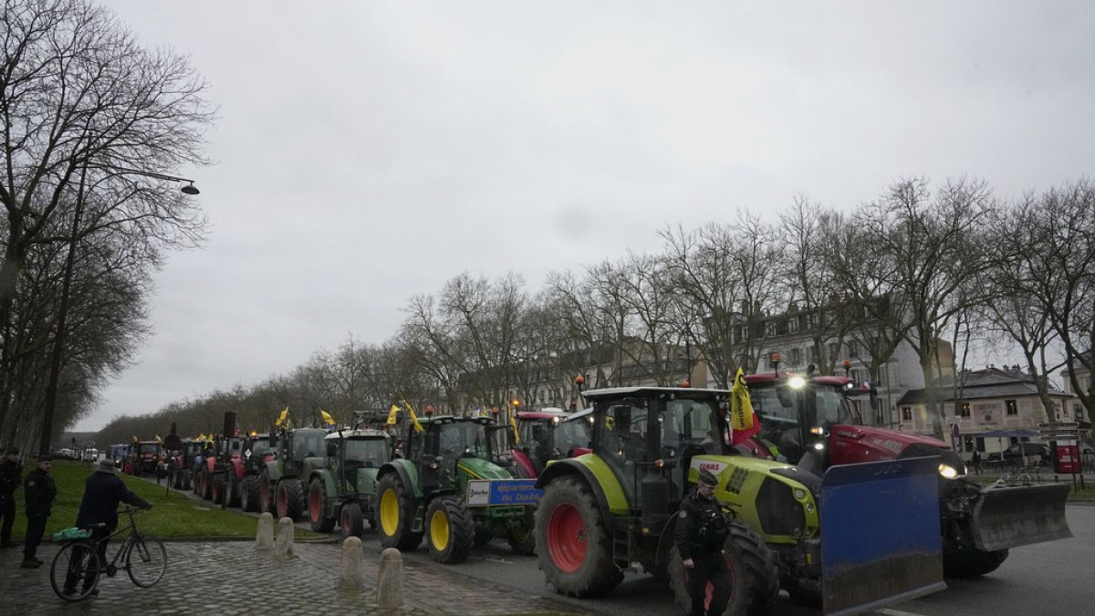 French farmers stop traffic on the Champs-&Eacute;lys&eacute;es, while Polish farmers block road to Lithuania 