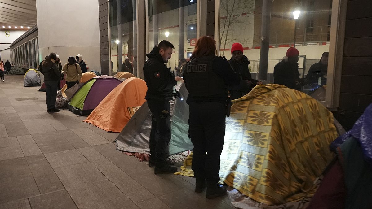 About 100 men and boys have been living in tents outside the council 