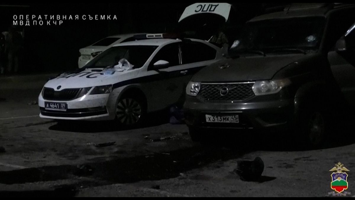 Seven killed, including two police officers, after militants attack checkpoint in Russia 