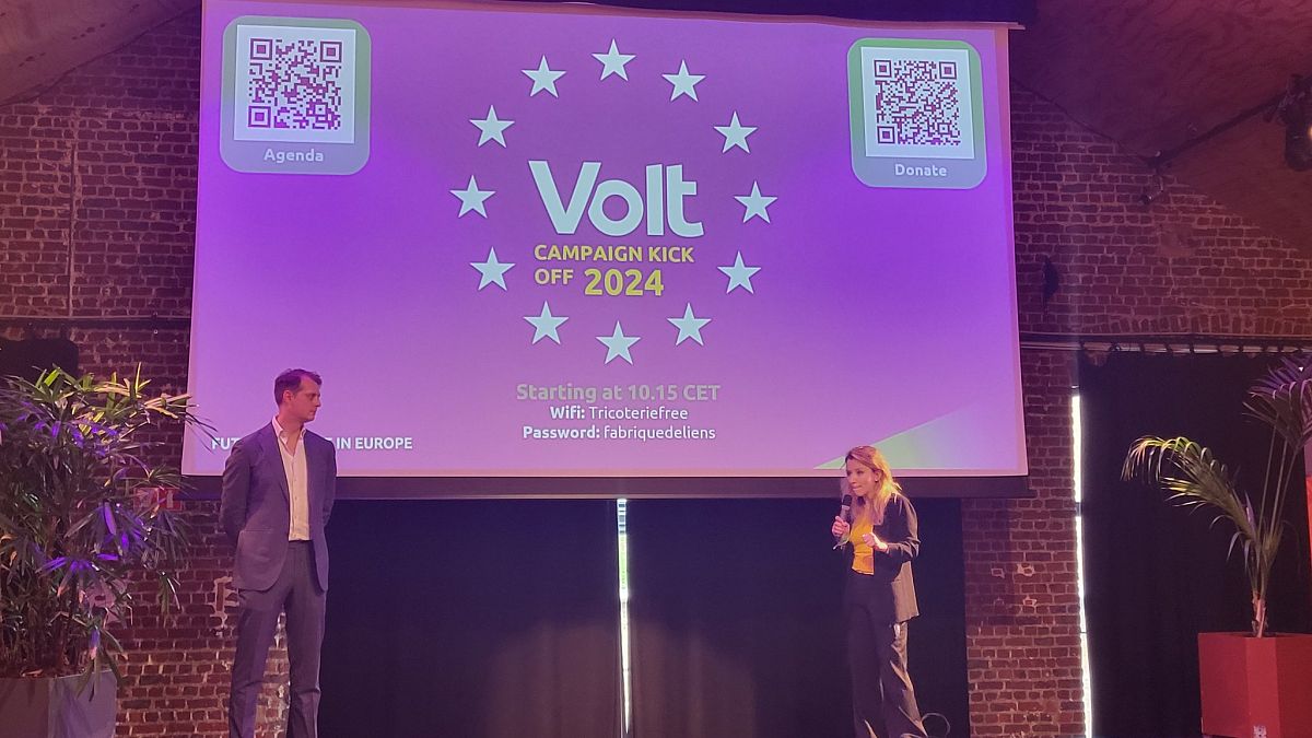 Volt party elects Sophie In &lsquo;T Veld and the German Damian Boeselager 