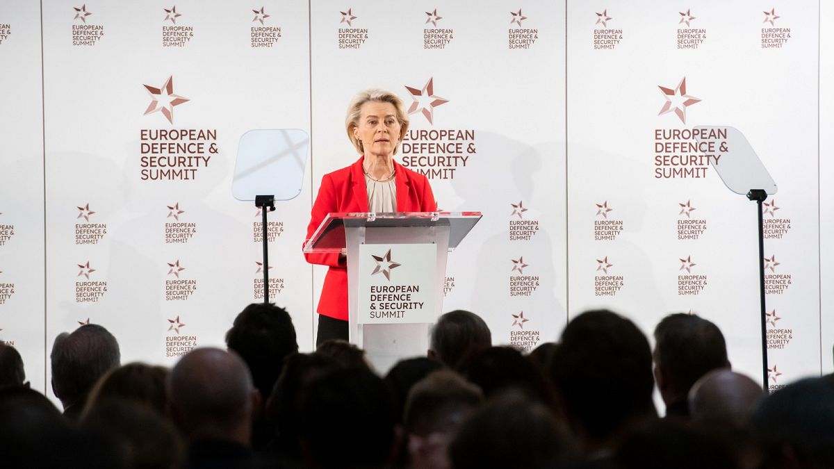 'The blood of Palestinian children is on your hands!' Heckler interrupts von der Leyen 