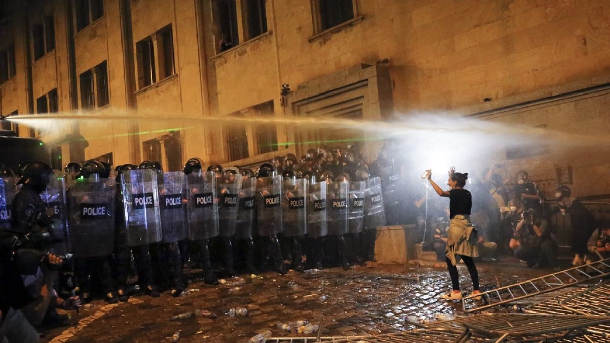 'Unacceptable': EU foreign policy chief condemns police violence against protestors in Georgia 