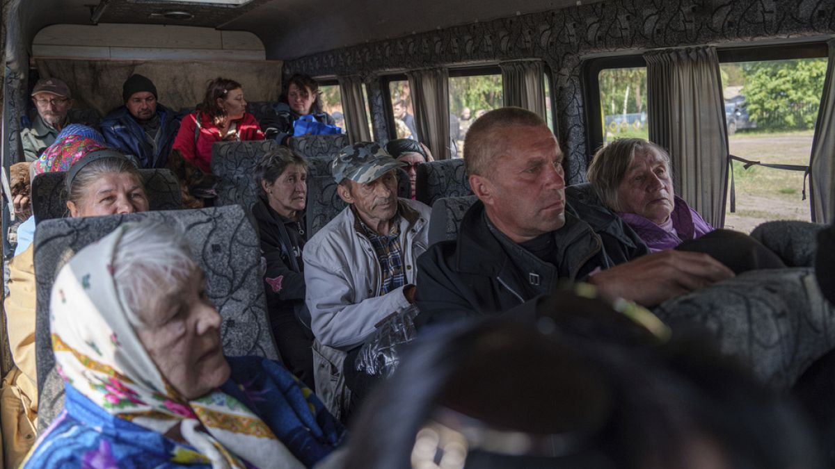 WATCH: Families fleeing Vovchansk conflict seek safety in Kharkiv