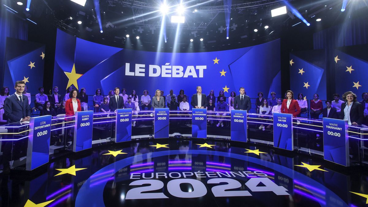 European elections: Top eight French candidates clash in TV debate 