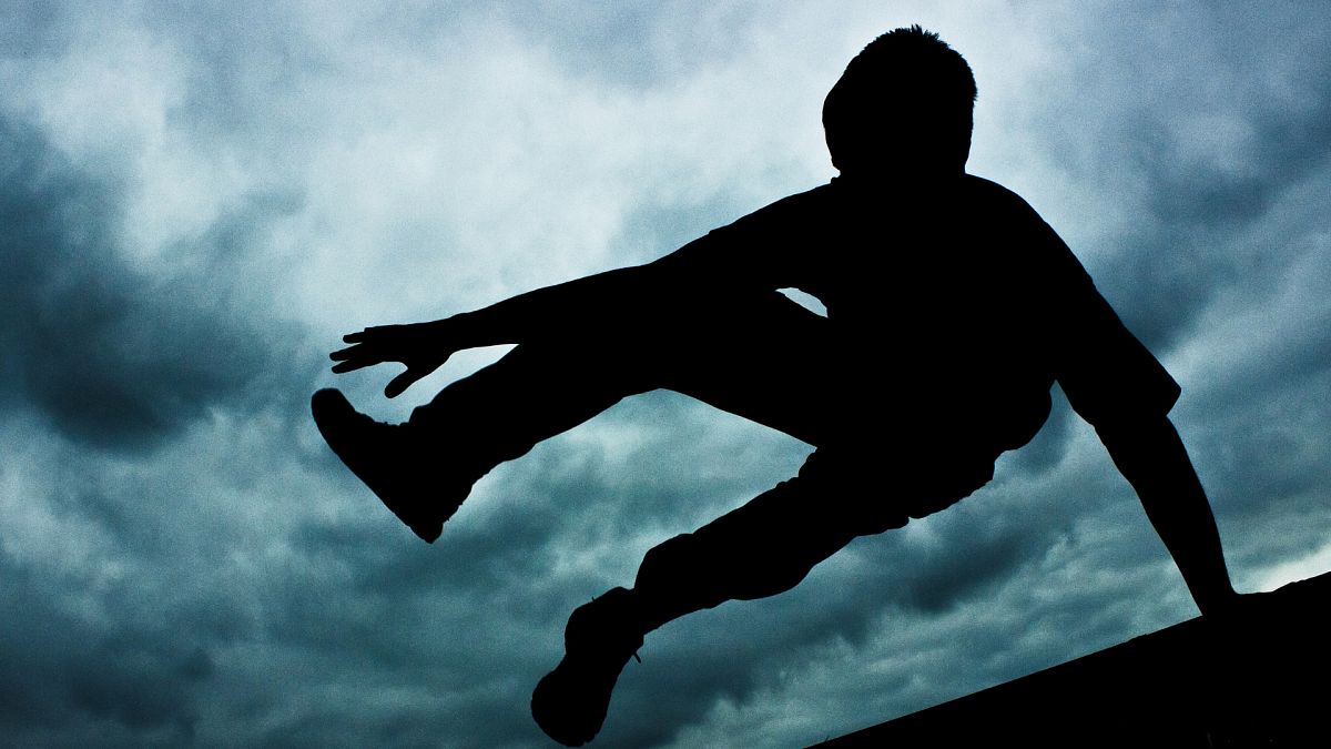 British free-runner destroys part of ancient Italian city 