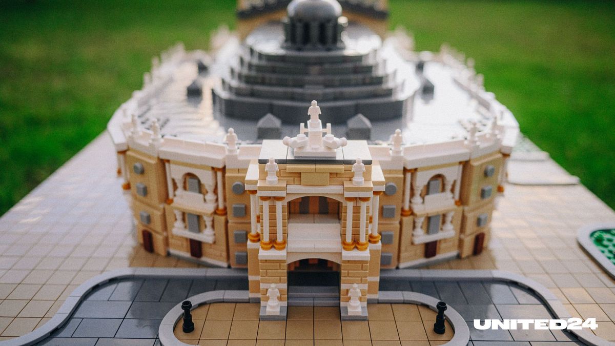 LEGO artists reconstruct iconic Ukrainian landmarks to raise funds for bombed school