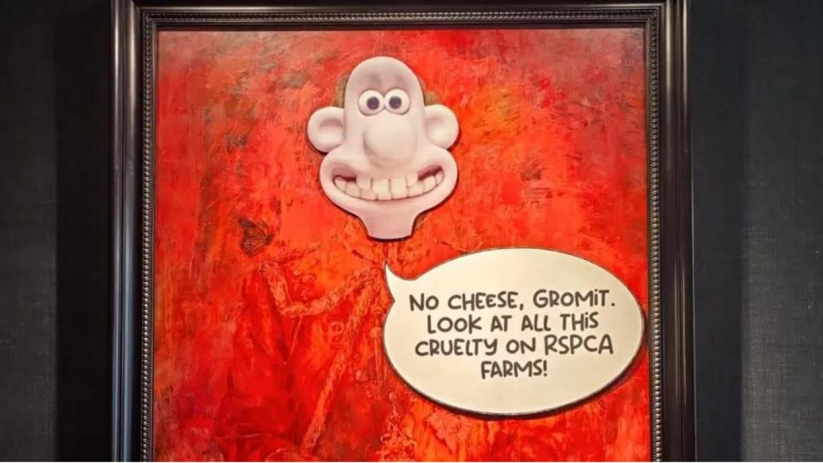 King Charles III's portrait targeted by animal rights activists