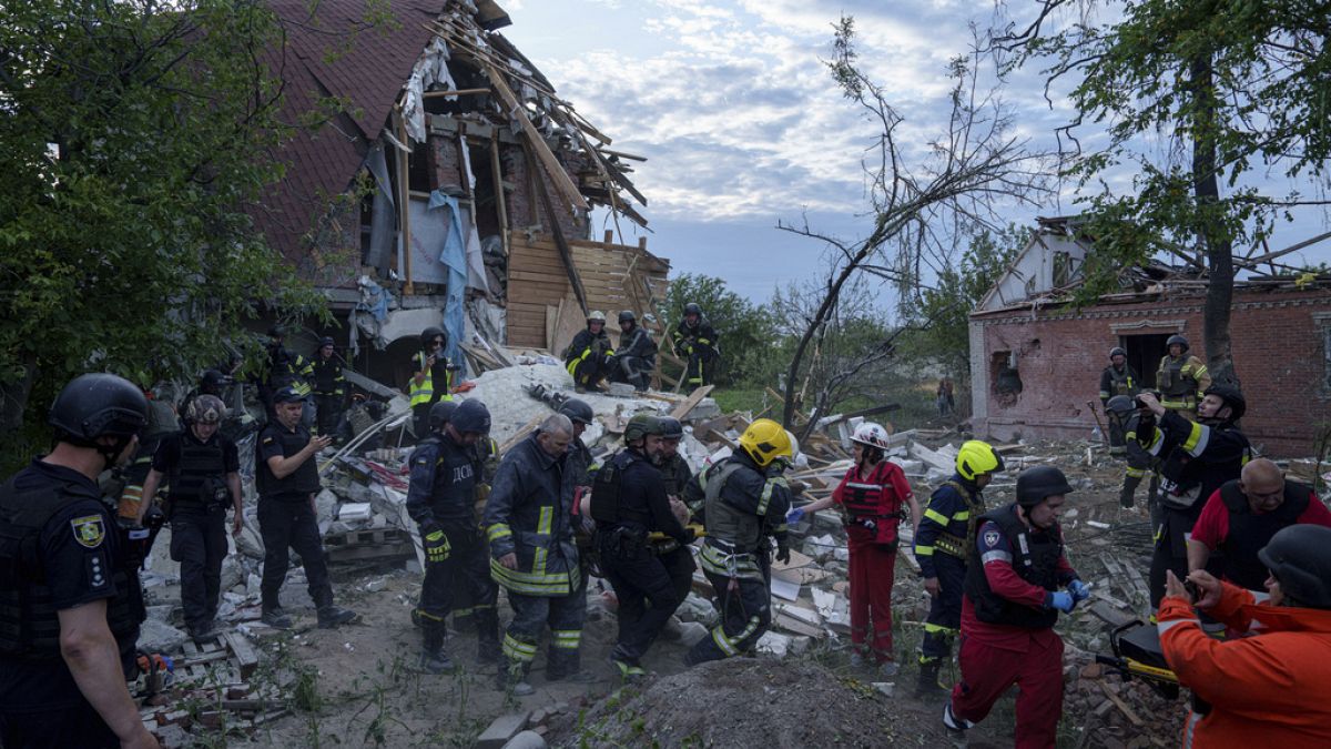 At least six injured and dozens of buildings destroyed after Russian glide bomb attack on Donetsk