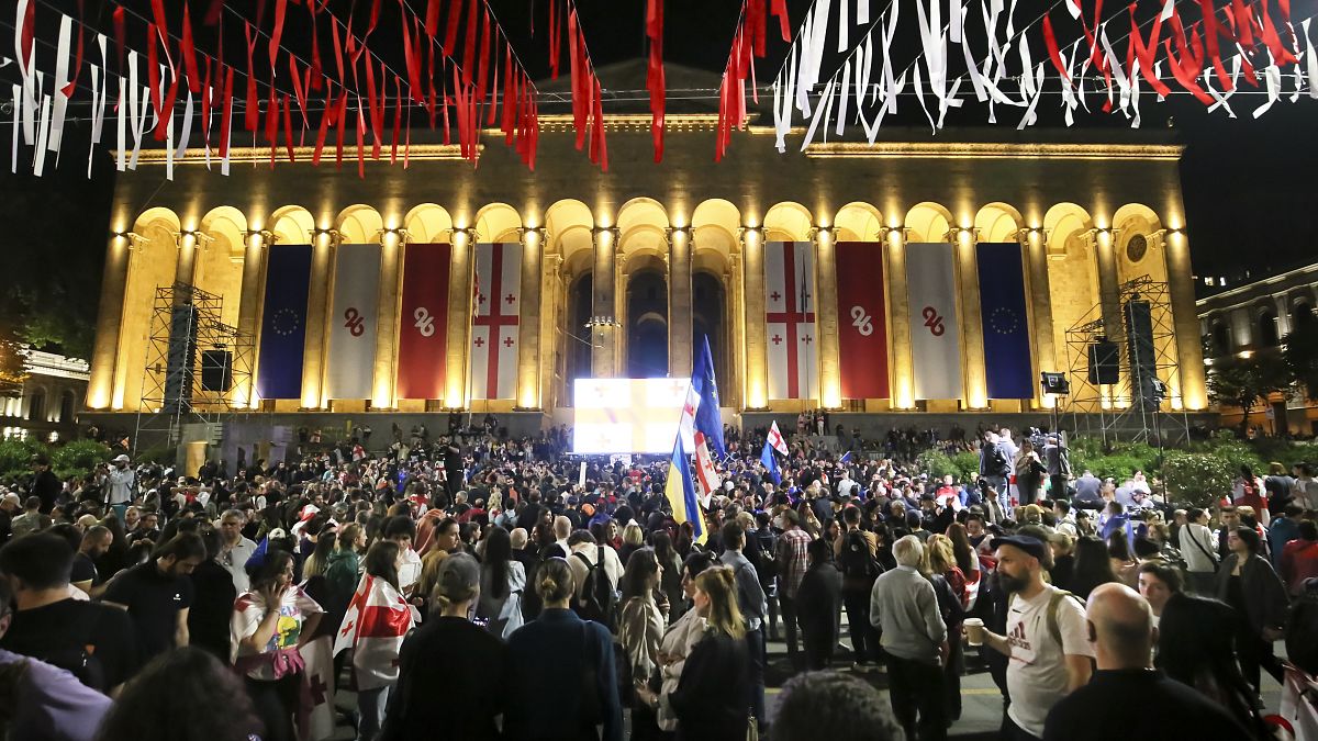 Georgia's parliament speaker approves controversial 'Russian law' amid protests