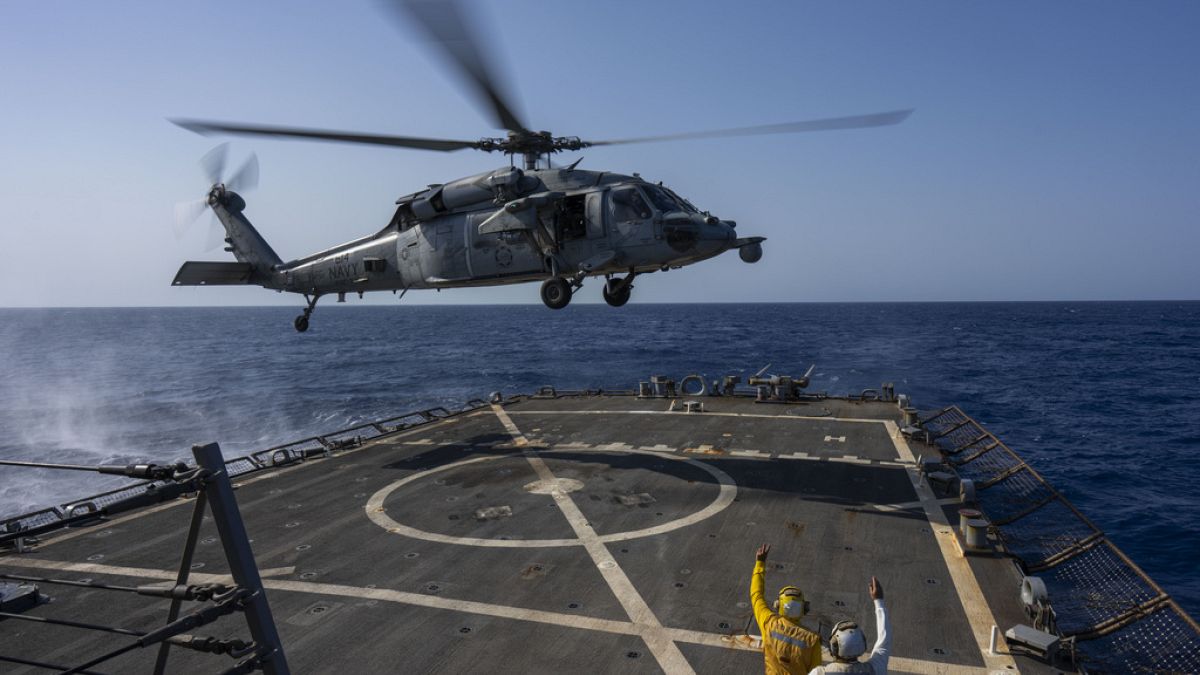 Missile strike from Yemen-backed Houthi rebels sets a cargo ship ablaze 