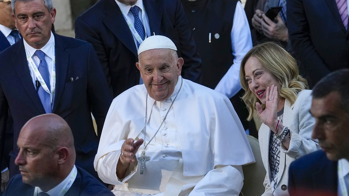 Pope Francis attends G7 summit in historic first, warns of dangers of AI