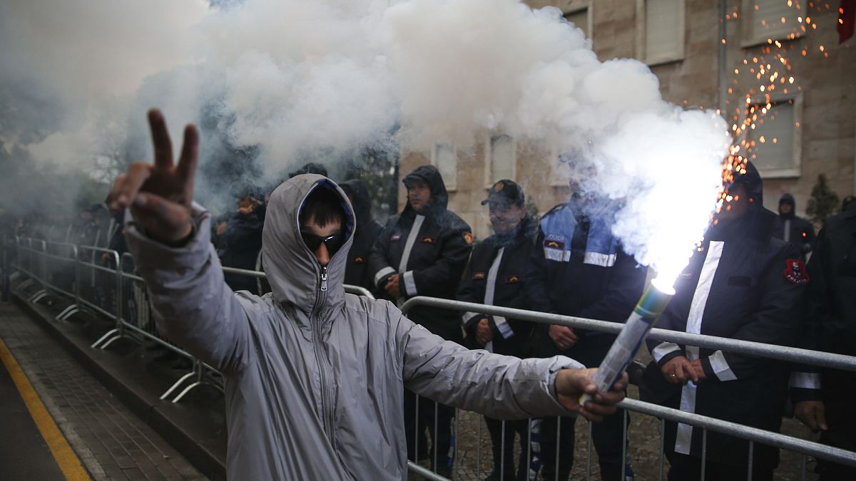 Protesters in Tirana, Albania demand resignation of Prime Minister Edi Rama  
