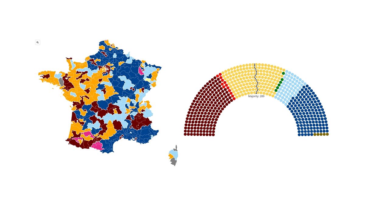 French second-round election results: Live map - how every constituency voted