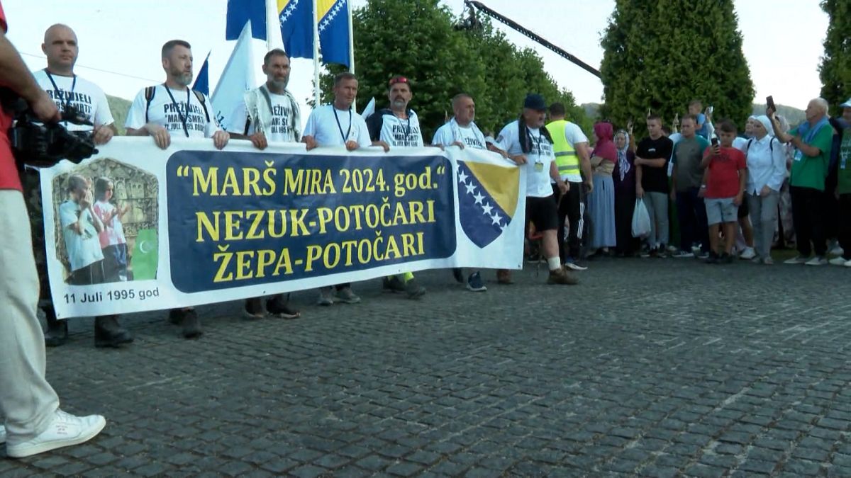 Thousands of Bosnians commemorate Srebrenica victims with peace march 
